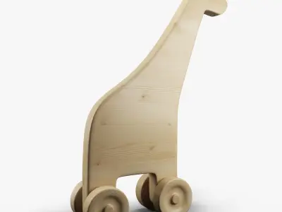 Giraffe wooden 3D model