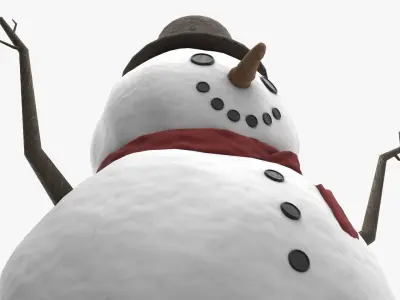 Snowman Low-poly 3D model order
