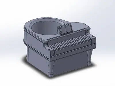 piano pattern vase 3D print model