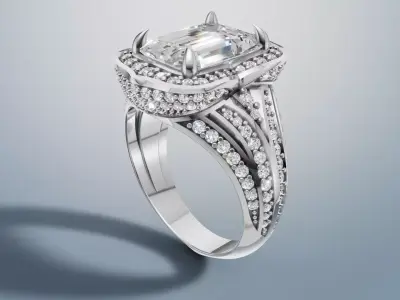 Engagement Ring 3D print model C 68 3D print model