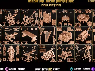 Siege Medieval Miniature Collection - 3D Printing  3D print model