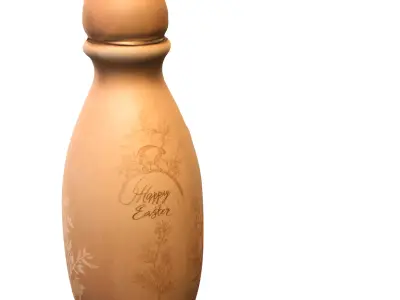 Wooden Easter Bottle Low-poly 3D model