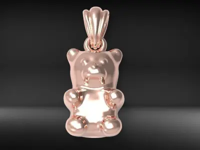 Pendant gummy bear 3D print model