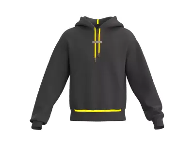 Male neon hoodie 3D model