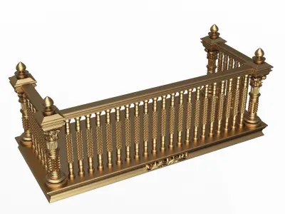 Classic Balcony 03 Low-poly 3D model