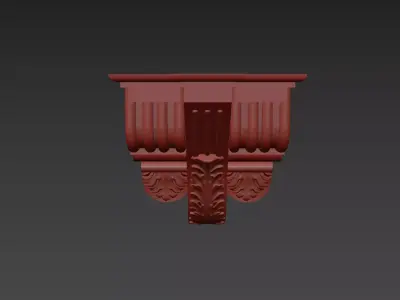 Classical Stone Carving 01 Low-poly 3D model
