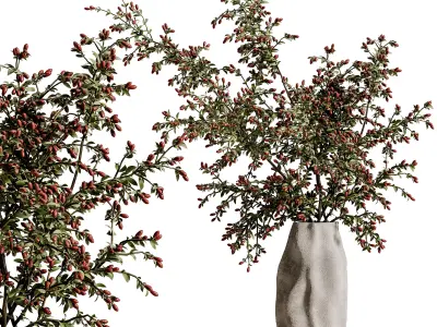 plants bouquet vase 55 3D model