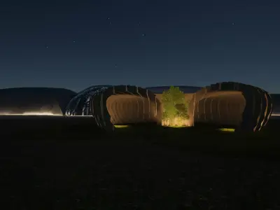 The Parametric Waffle Pavilion 3D model