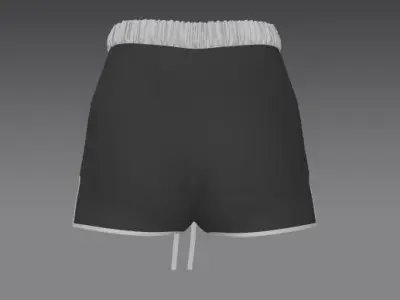 Girl sports shorts 3D model