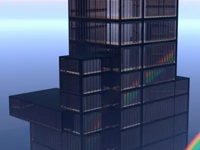 Background skyscraper architecture LOWPOLY Building 01 Free low-poly 3D model