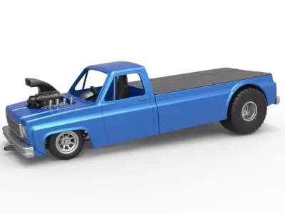 Pulling truck 2wd Scale 1 to 25 3D print model