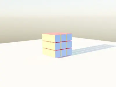 Rubiks cube  Low-poly 3D model