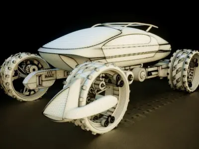 Mars explorer car 3D model