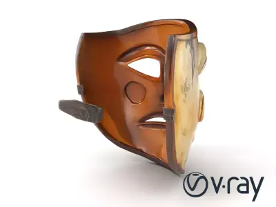 Ceremonial Mask Ancient Ritual model pack Low-poly 3D model
