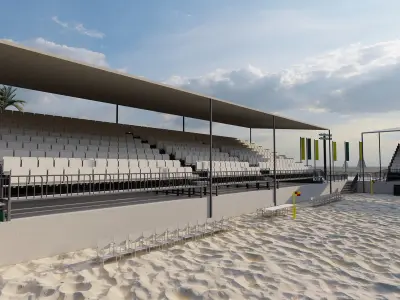 Beach Stadium-Beach soccer stadium 3D model