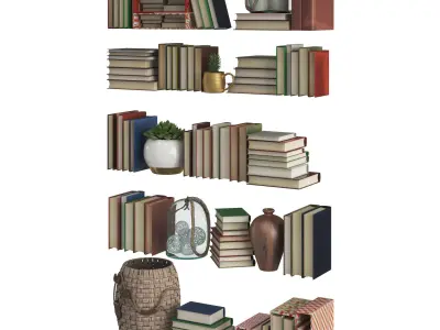 Retro Books 3D model