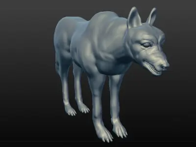 WOLF  SCULPTED 3D model
