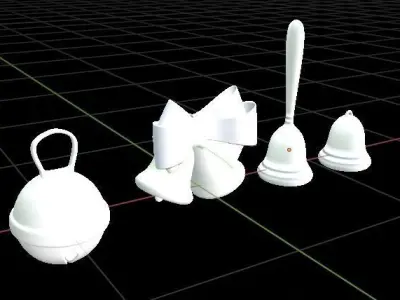 CHRISTMAS BELLS Low-poly 3D model