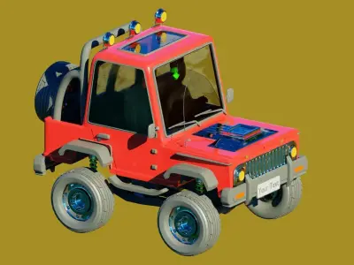 Cartoon Car 3D model