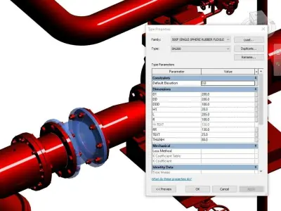 MEP-03-FIRE FIGHTING SYSTEM - Revit Family - 3D model 3D model