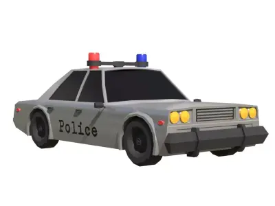 Police Car 3D Model Low-poly 3D model