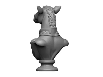 camel head bust 3D print model