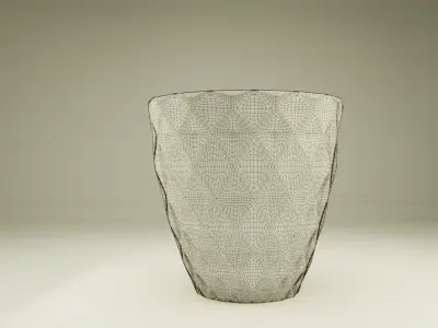 Decorative Diamond Vase Low-poly 3D model