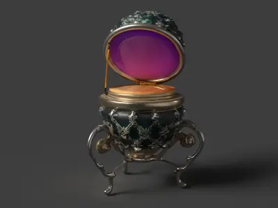 Russian  Faberge egg  Low-poly 3D model