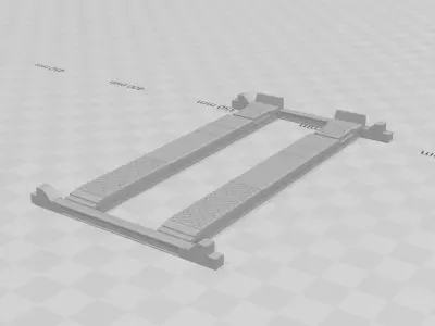 4 POST CAR LIFT 7MM SCALE  MODEL RAILWAY BUILDING 3D print model