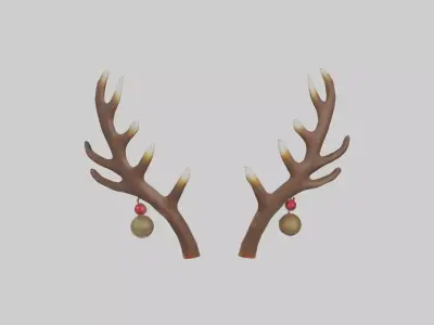 Reindeer Antlers Decor model Low-poly 3D model