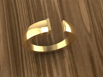 Alphabet Ring I 3D print model