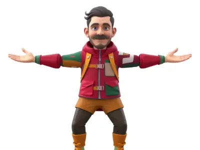Colorful Adventurer model pack Low-poly 3D model