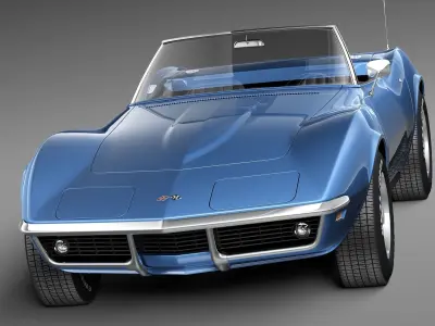 Chevrolet Corvette C3 1969 Convertible 3D Model 3D model
