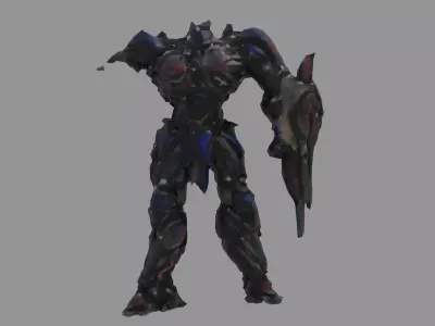 Melted optimus prime debree apocalyptic Low poly textured Low-poly 3D model