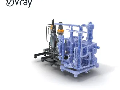 Industrial Machinery Model Pack for Realistic Production Rend... Low-poly 3D model