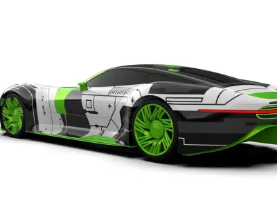 Futuristic Concept Car 3D model