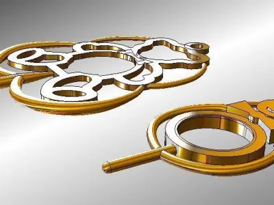 Gold Bear jewelry Free 3D print model