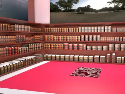 3D Book shelves  Free 3D model