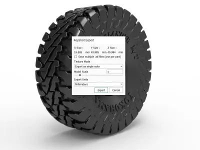 Yokohama Geolandar M-T tyre 3D print model