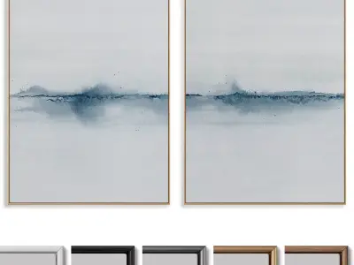 Abstract Painting Frame set 3D model 149