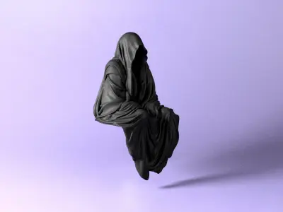 Sitting Ghost Lurking Spectre 3D print model