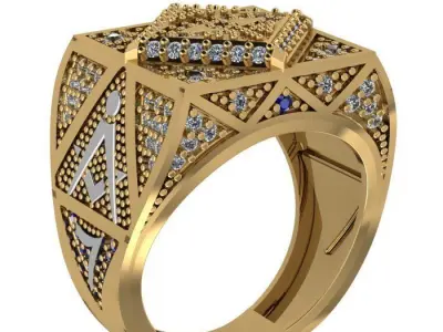 Masonic ring -84  3D print model