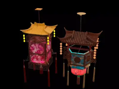 Chinese royal palace lantern  3D model