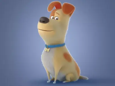 Cartoon Dog Rigged 3D model