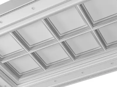Modern coffered ceiling light 3D model