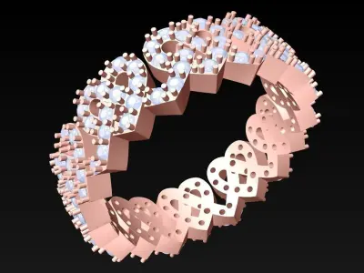 Diamond Ring - Womens Rings - N311859 3D print model