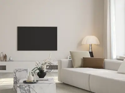 Mid Century interior scene  3D model