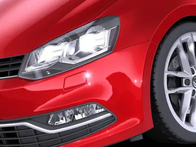 Volkswagen Polo 5-door 2015 VRAY 3D model
