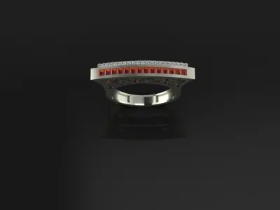 baguette ring 3D print model