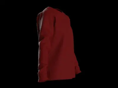 Female raglan longsleeve 3D model